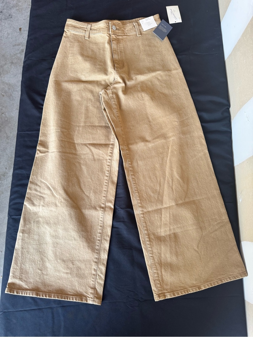 Universal Thread Size 8 High Rise Sailor Wide Leg Pants Tan Camel NWT